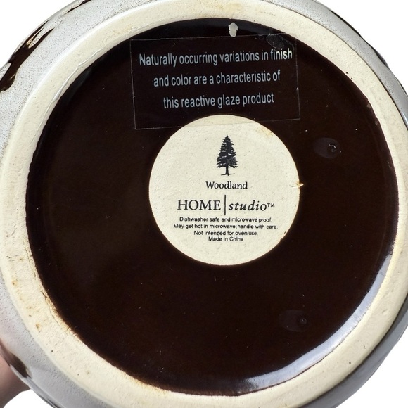 Home Studio Woodland Pottery Stoneware Basket with Handle Discontinued Cabincore - Picture 8 of 10